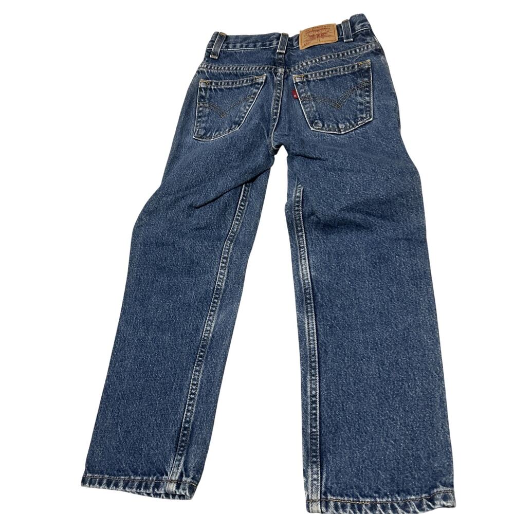 Y2K Levi's 550 Relaxed Fit Jeans Boys Size 7X Blue Denim Everyday Casual - Picture 4 of 8